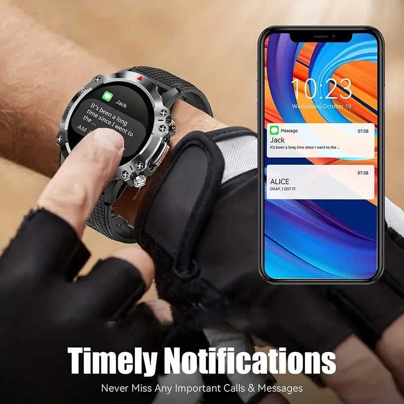 Smart Watch with Wireless Calls, 1.39" Round Screen, Multiple Sports Modes-2