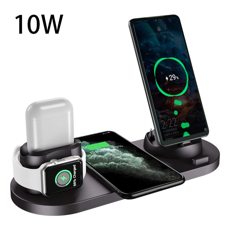 Wireless Charger For IPhone Fast Charger For Phone Fast Charging Pad For Phone Watch 6 In 1 Charging Dock Station-4