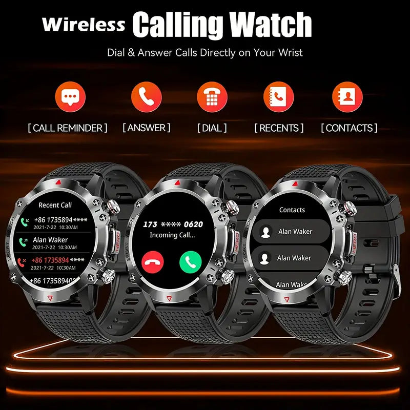 Smart Watch with Wireless Calls, 1.39" Round Screen, Multiple Sports Modes-1