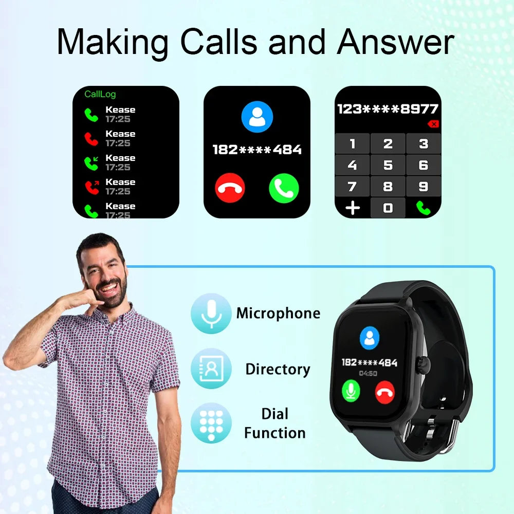 NNEOBA Smart Watch Fitness Tracker Black-2
