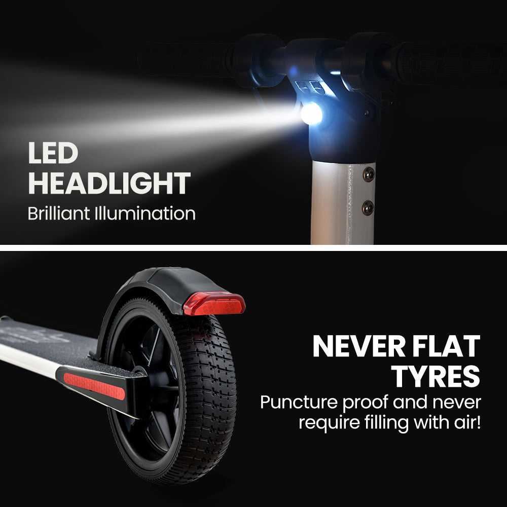 ALPHA Peak Electric Scooter 300W Power Up to 25km/h Adult Teens E-Scooter Easy Fold, White-4