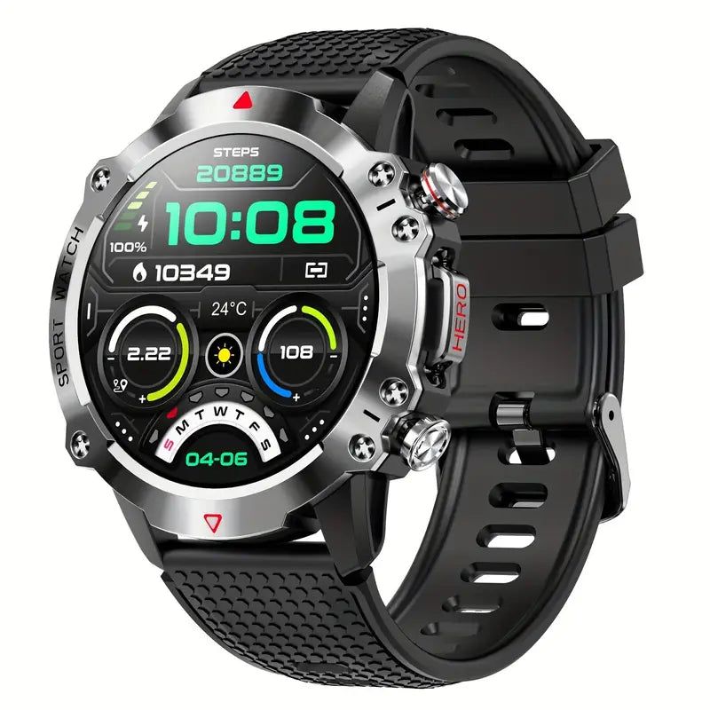 Smart Watch with Wireless Calls, 1.39" Round Screen, Multiple Sports Modes-0