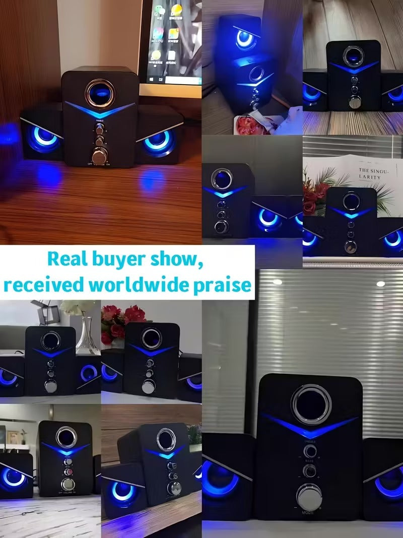 9D Surround Sound 2.1 Channel USB Speakers-4